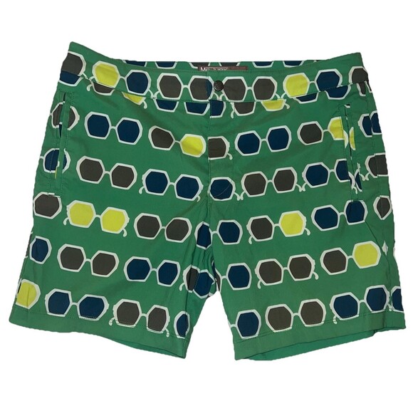 Mr. Turk Men’s Honolulu Board Shorts Sunglasses Print Abstract 6.5” Green 32 - Picture 1 of 9
